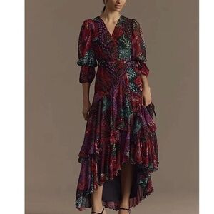 Hutch Carlotta high low wrap Vibrant maxi dress new with tags